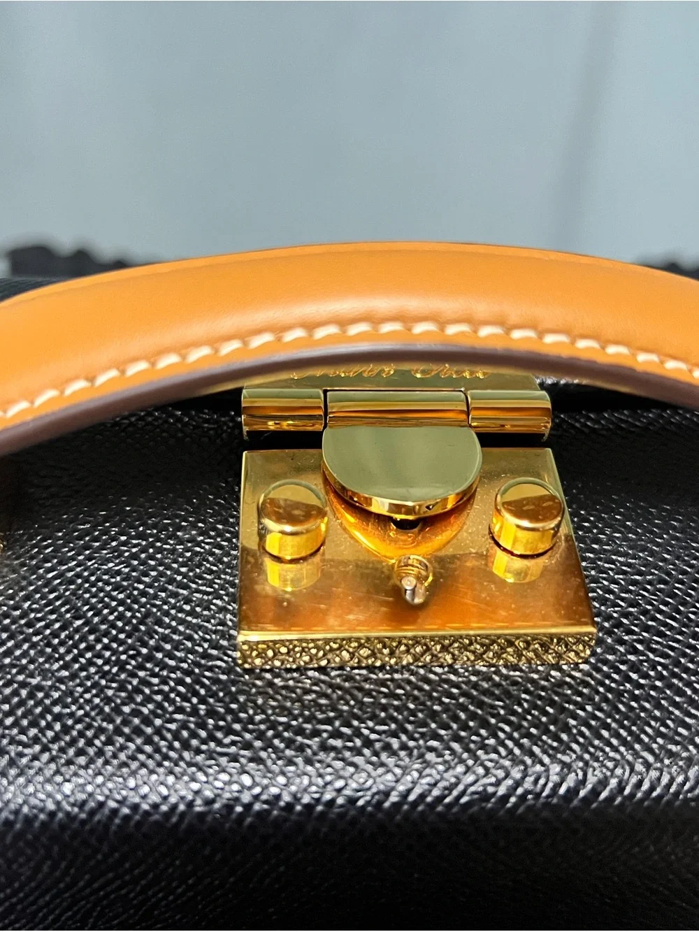 Mark Cross Box Leather Bag Black